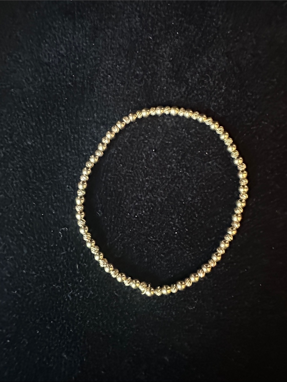 14k Gold Beaded Stretch Bracelet - Women Jewelry